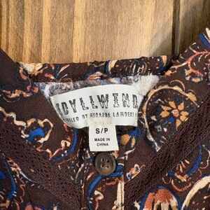 Idyllwind Brown and Blue Maxi Dress